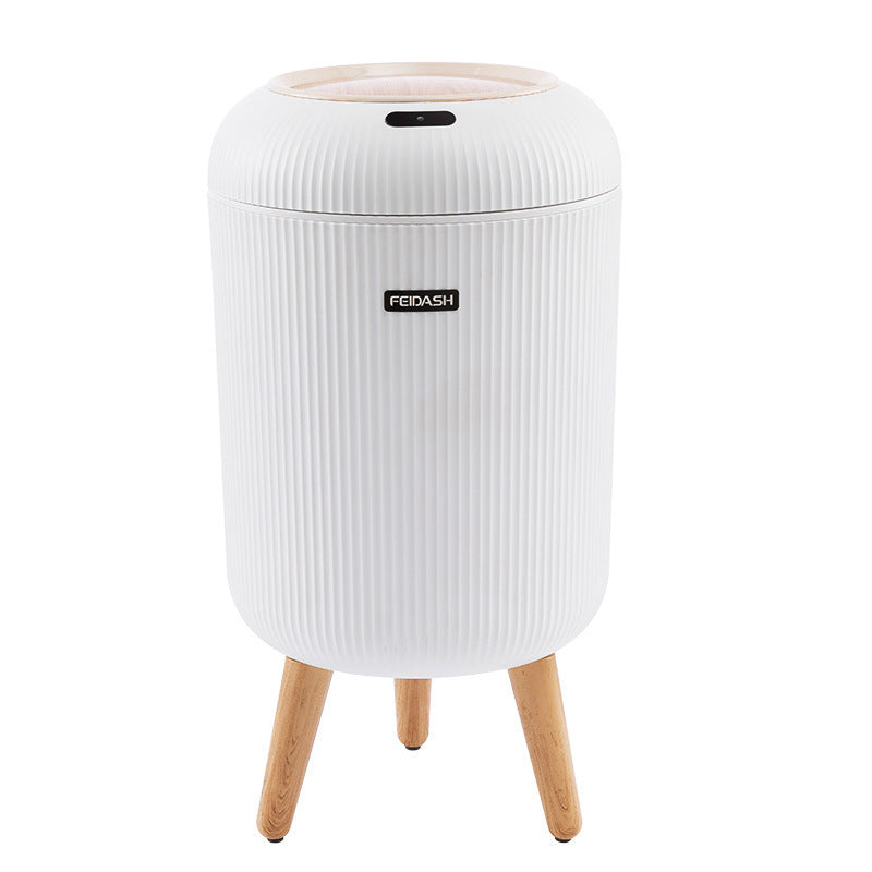 Smart sensor-operated trash can with adsorption