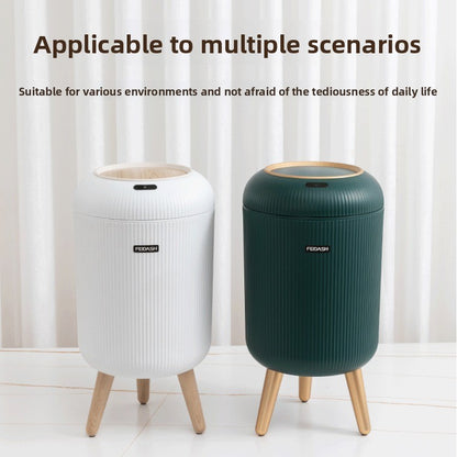 Smart sensor-operated trash can with adsorption