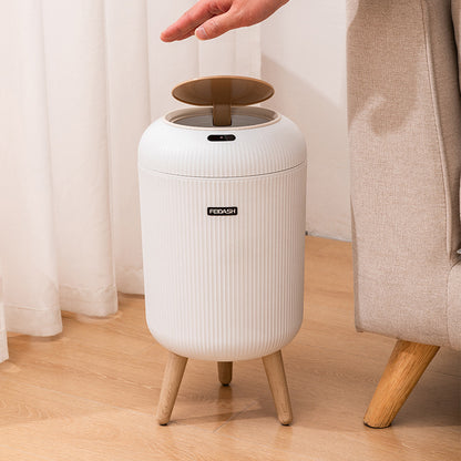 Smart sensor-operated trash can with adsorption
